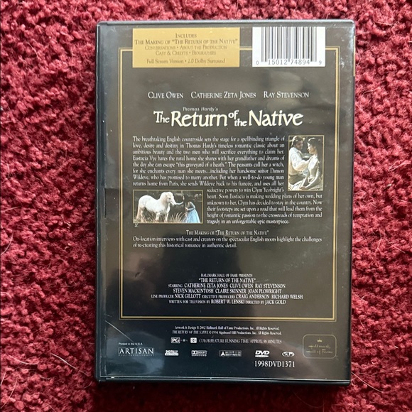 Hallmark Gold Crown Collector's Edition DVD - The Return of the Native π― - Picture 5 of 5